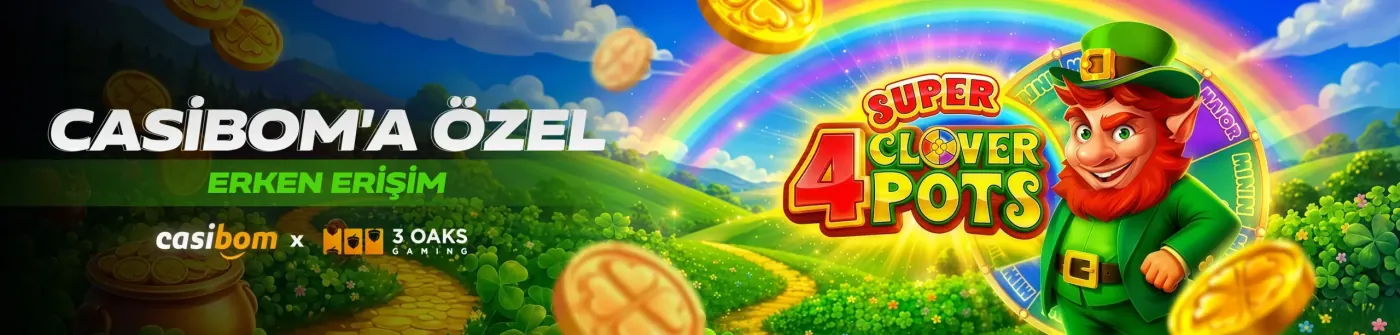 Casibom'a özel Super 4 Clover Pots slot oyunu